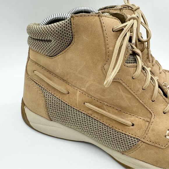Sperry Top-Sider Women's Langley Lace Up Ankle Boots Linen/Tan Size 9 Nautical - Picture 2 of 10